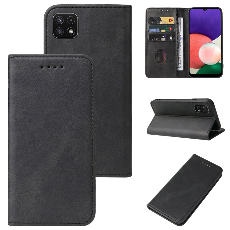 For Samsung Galaxy A22 5G JP Version Magnetic Closure Leather Phone Case
