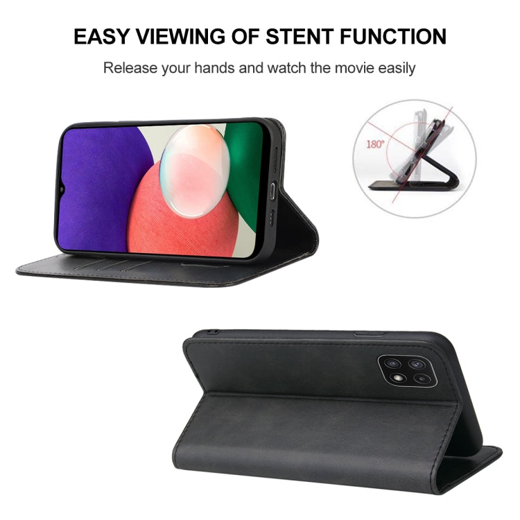 For Samsung Galaxy A22 5G JP Version Magnetic Closure Leather Phone Case