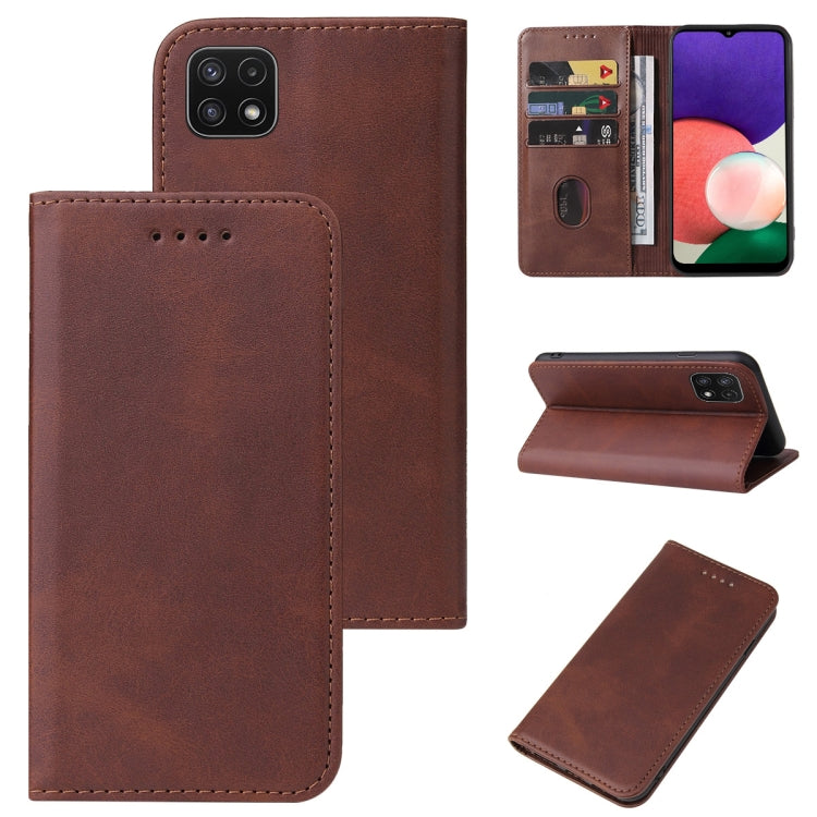 For Samsung Galaxy A22 5G JP Version Magnetic Closure Leather Phone Case
