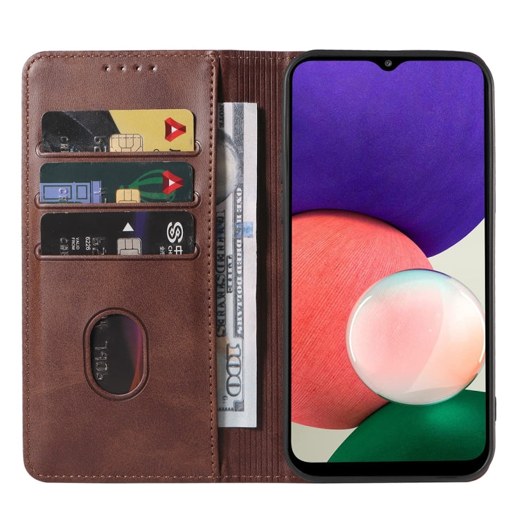 For Samsung Galaxy A22 5G JP Version Magnetic Closure Leather Phone Case