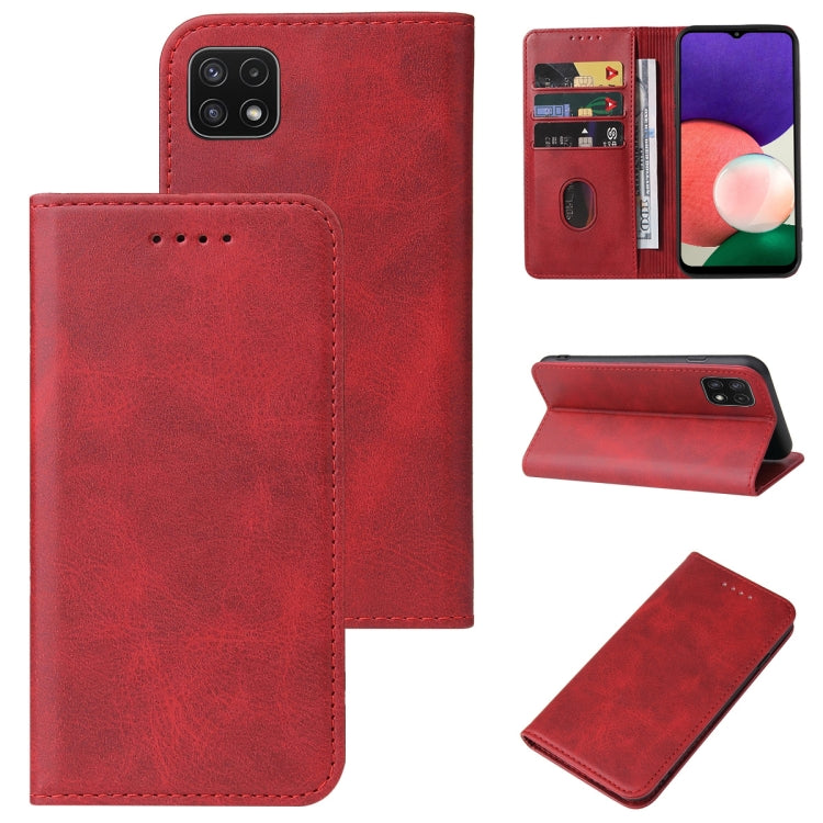 For Samsung Galaxy A22 5G JP Version Magnetic Closure Leather Phone Case