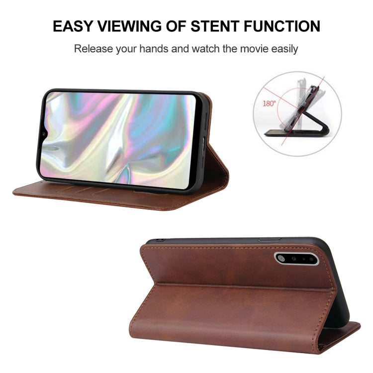 For Samsung Galaxy A70e Magnetic Closure Leather Phone Case