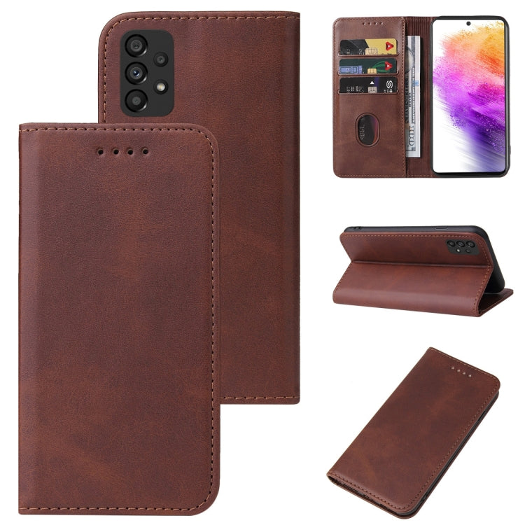 For Samsung Galaxy A73 5G Magnetic Closure Leather Phone Case