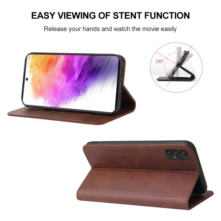 For Samsung Galaxy A73 5G Magnetic Closure Leather Phone Case