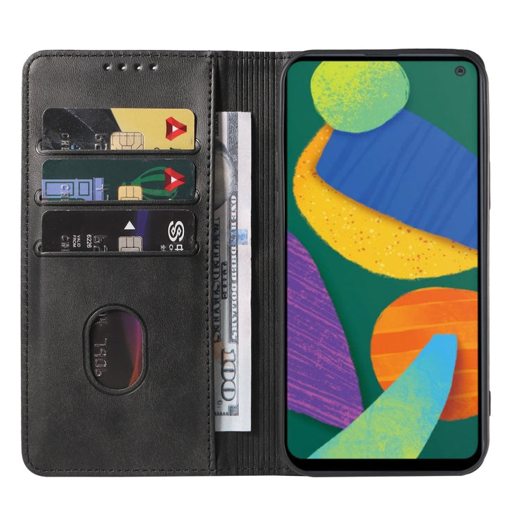 For Samsung Galaxy F52 5G Magnetic Closure Leather Phone Case