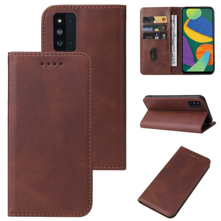 For Samsung Galaxy F52 5G Magnetic Closure Leather Phone Case