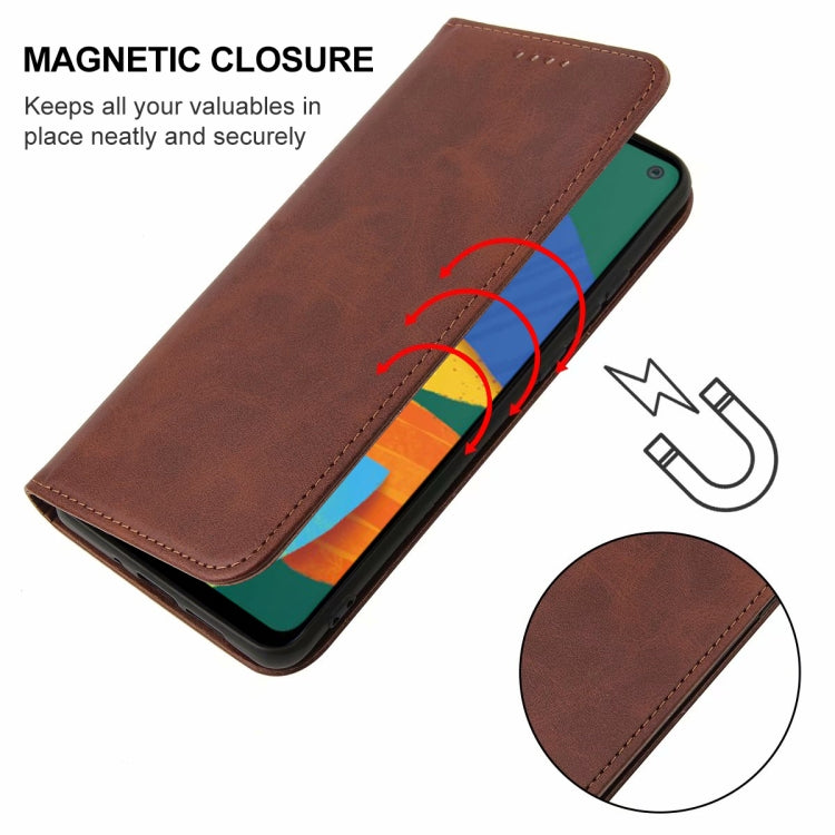 For Samsung Galaxy F52 5G Magnetic Closure Leather Phone Case