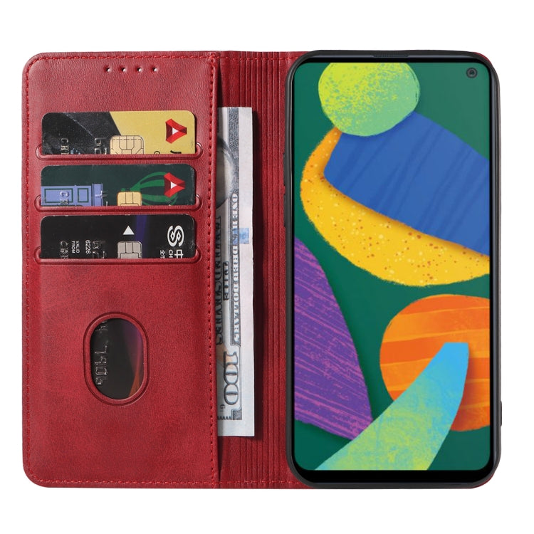 For Samsung Galaxy F52 5G Magnetic Closure Leather Phone Case