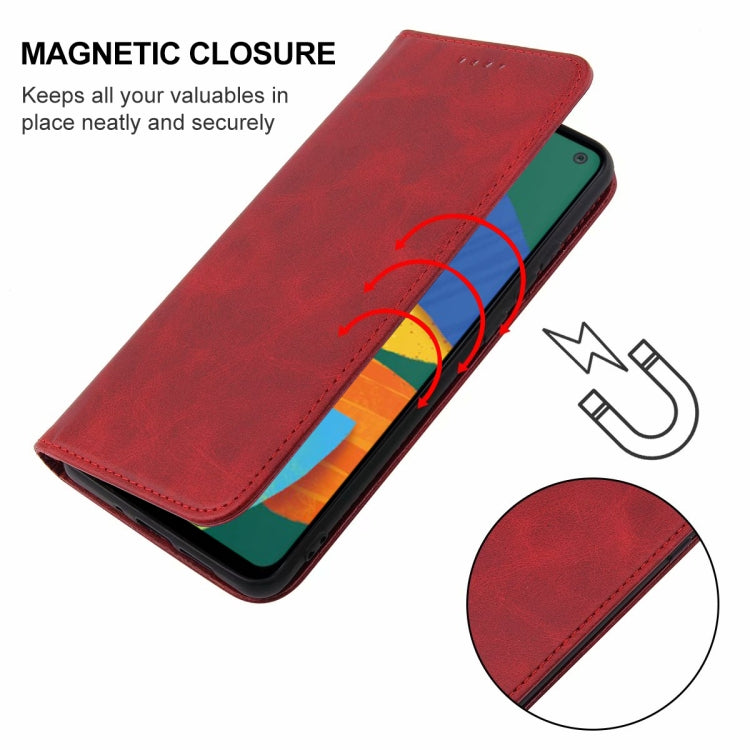 For Samsung Galaxy F52 5G Magnetic Closure Leather Phone Case