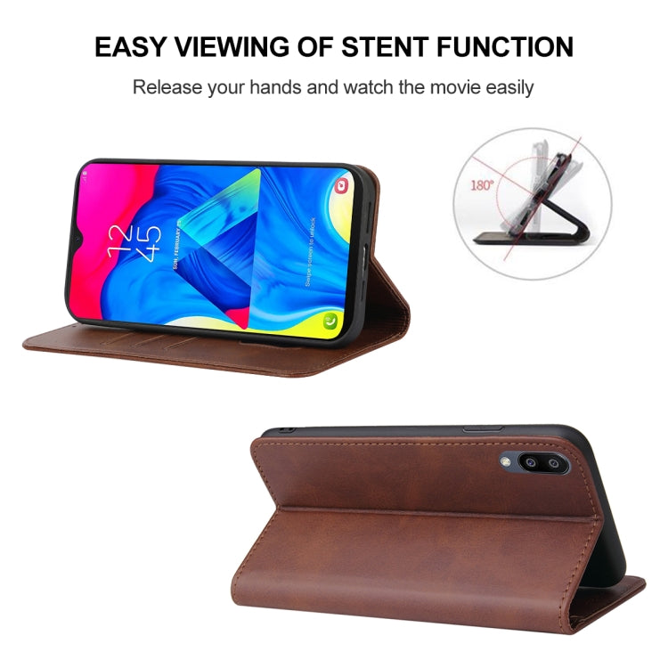 For Samsung Galaxy M10 / A10 Magnetic Closure Leather Phone Case