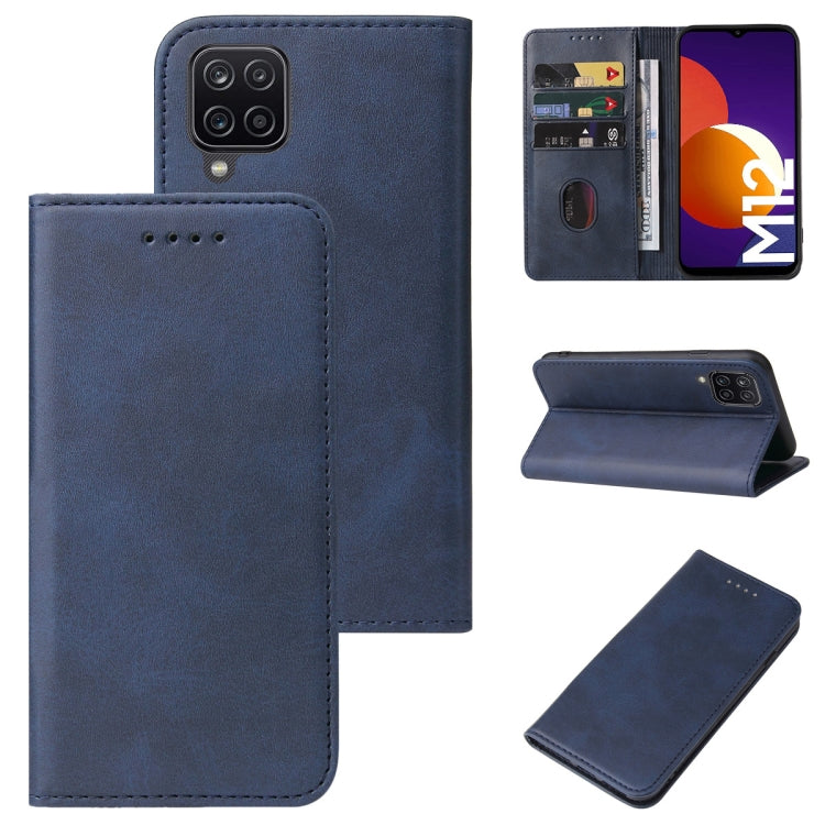 For Samsung Galaxy M12 / F12 Magnetic Closure Leather Phone Case