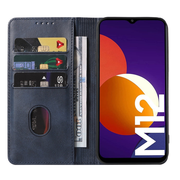 For Samsung Galaxy M12 / F12 Magnetic Closure Leather Phone Case