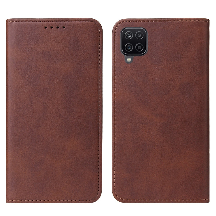 For Samsung Galaxy M12 / F12 Magnetic Closure Leather Phone Case