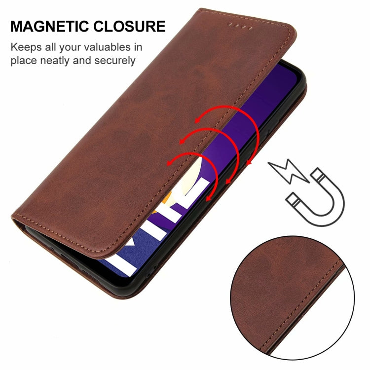 For Samsung Galaxy M12 / F12 Magnetic Closure Leather Phone Case