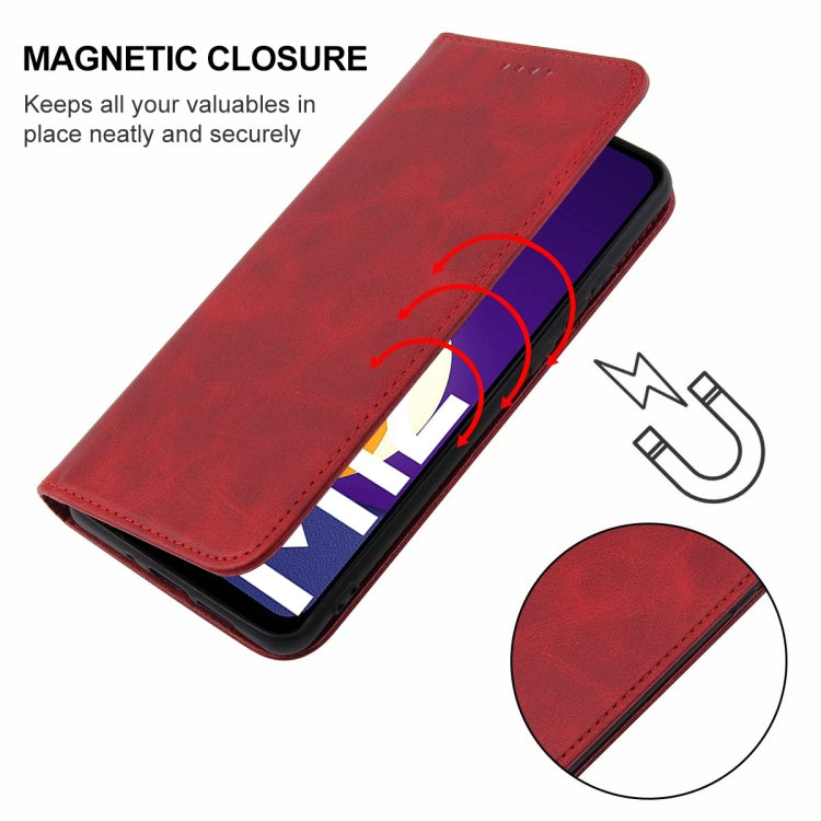 For Samsung Galaxy M12 / F12 Magnetic Closure Leather Phone Case