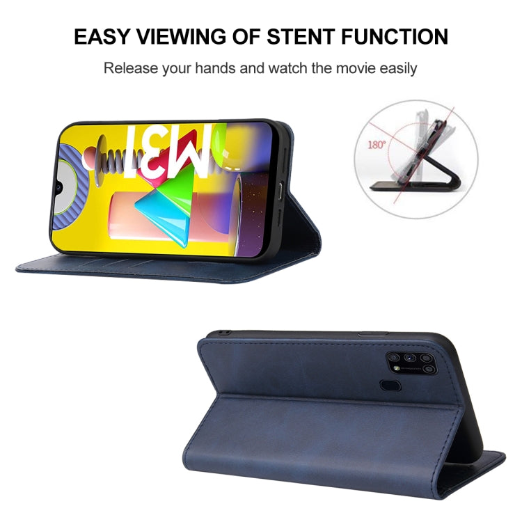 For Samsung Galaxy M31 / M31 Prime / F41 / M21S Magnetic Closure Leather Phone Case