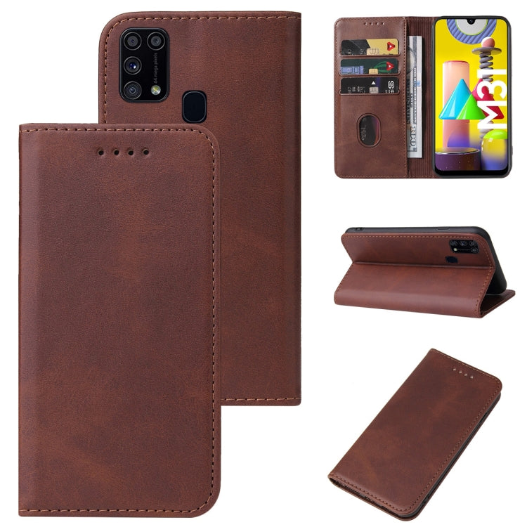 For Samsung Galaxy M31 / M31 Prime / F41 / M21S Magnetic Closure Leather Phone Case