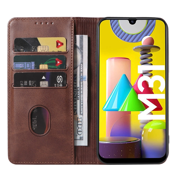 For Samsung Galaxy M31 / M31 Prime / F41 / M21S Magnetic Closure Leather Phone Case