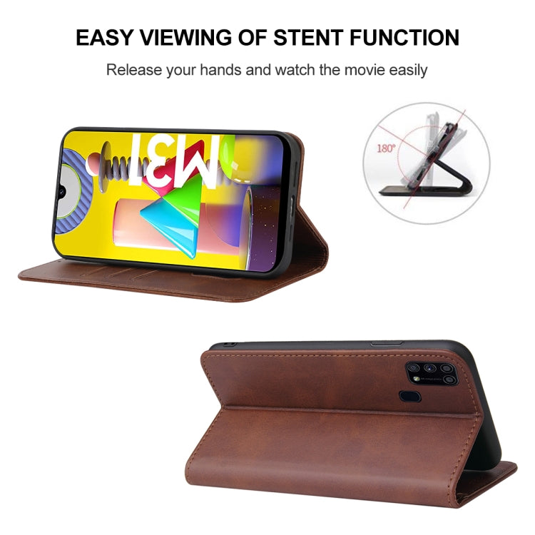 For Samsung Galaxy M31 / M31 Prime / F41 / M21S Magnetic Closure Leather Phone Case