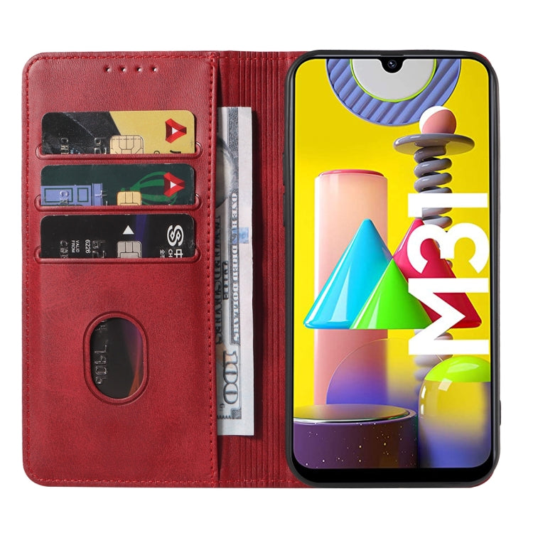 For Samsung Galaxy M31 / M31 Prime / F41 / M21S Magnetic Closure Leather Phone Case