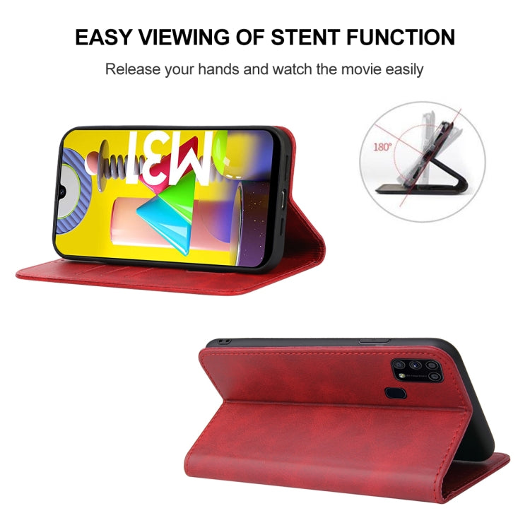 For Samsung Galaxy M31 / M31 Prime / F41 / M21S Magnetic Closure Leather Phone Case