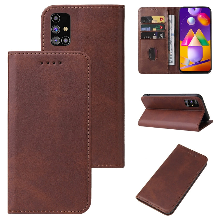 For Samsung Galaxy M31s Magnetic Closure Leather Phone Case