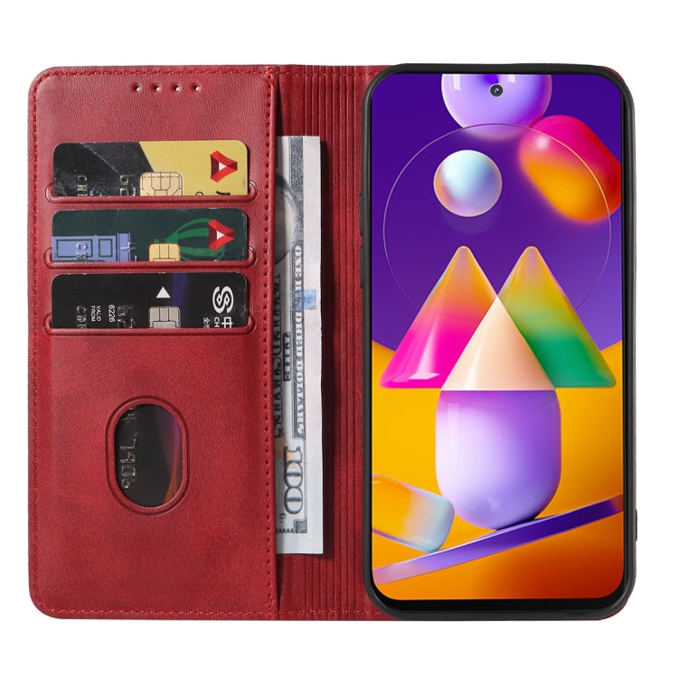 For Samsung Galaxy M31s Magnetic Closure Leather Phone Case