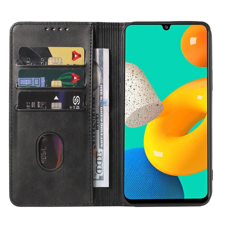 For Samsung Galaxy M32 Magnetic Closure Leather Phone Case