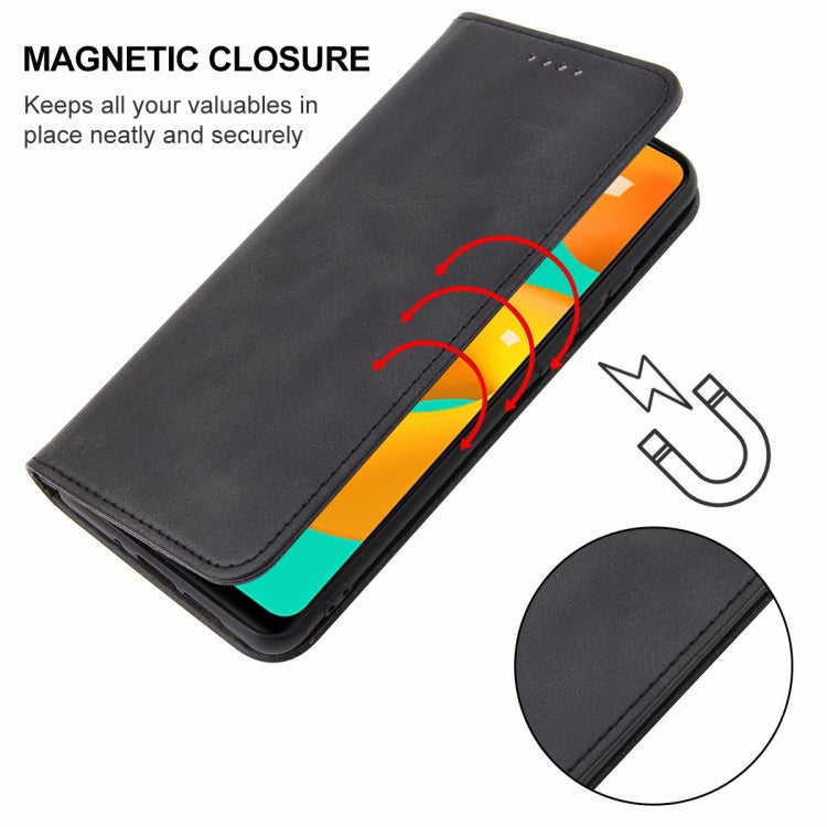 For Samsung Galaxy M32 Magnetic Closure Leather Phone Case