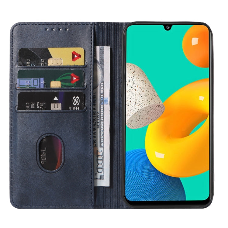 For Samsung Galaxy M32 Magnetic Closure Leather Phone Case