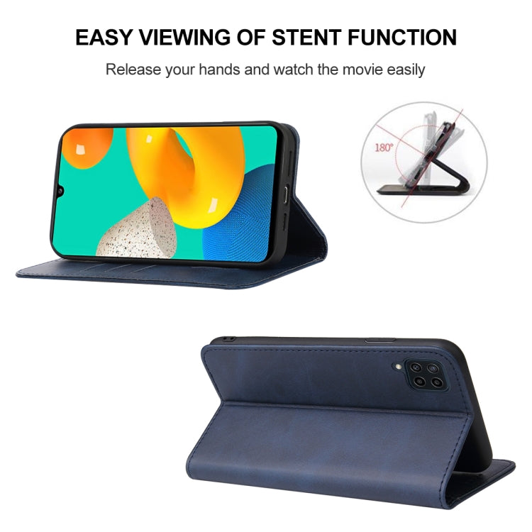 For Samsung Galaxy M32 Magnetic Closure Leather Phone Case