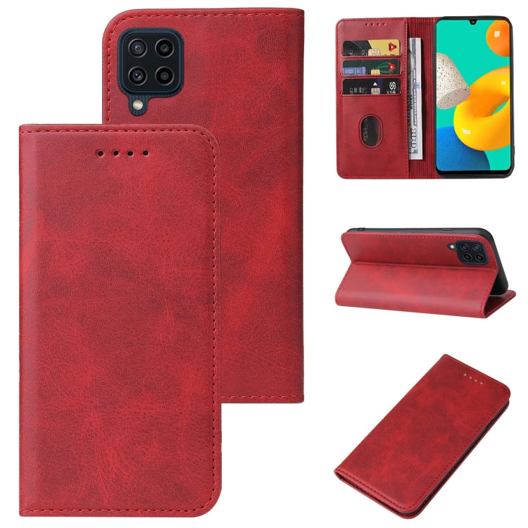For Samsung Galaxy M32 Magnetic Closure Leather Phone Case