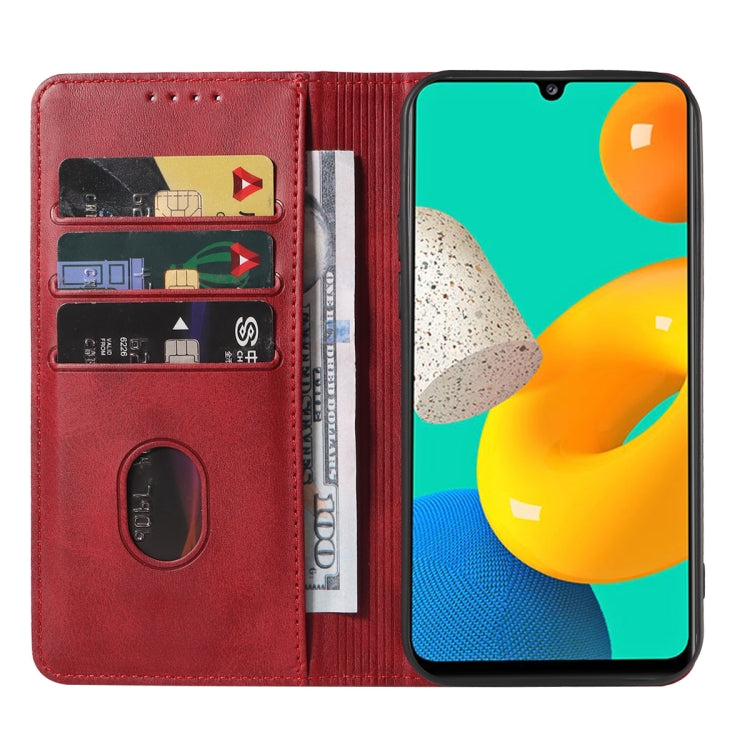For Samsung Galaxy M32 Magnetic Closure Leather Phone Case