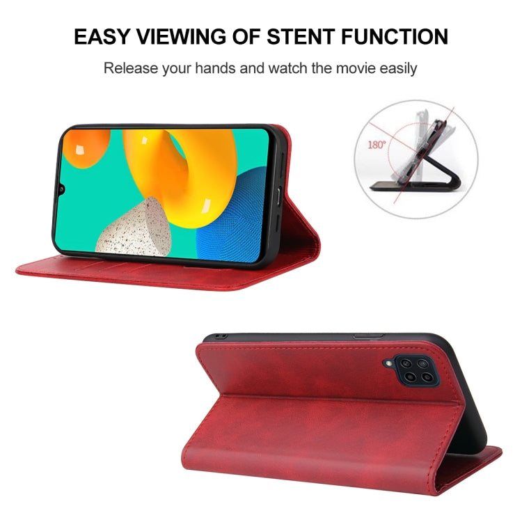 For Samsung Galaxy M32 Magnetic Closure Leather Phone Case