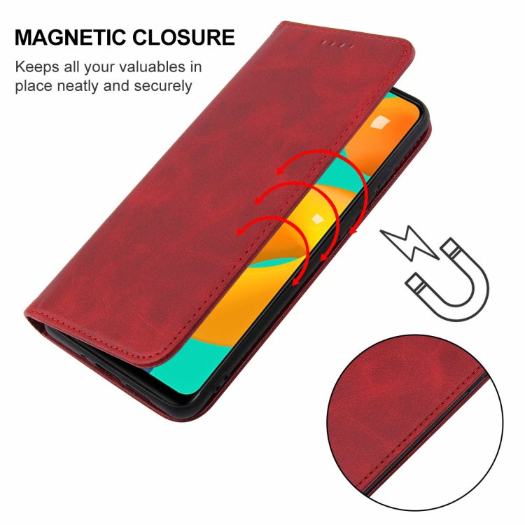 For Samsung Galaxy M32 Magnetic Closure Leather Phone Case
