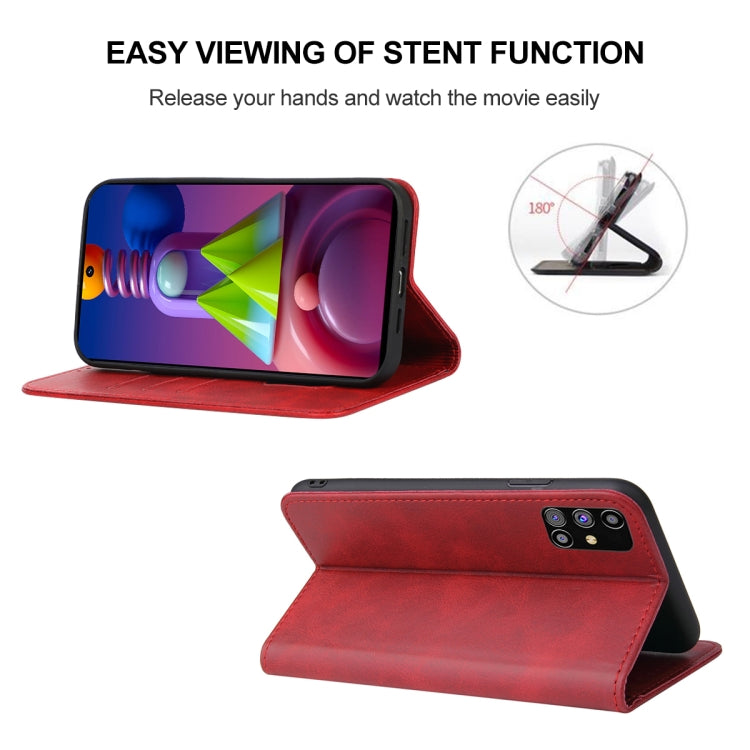 For Samsung Galaxy M51 EU Version Magnetic Closure Leather Phone Case