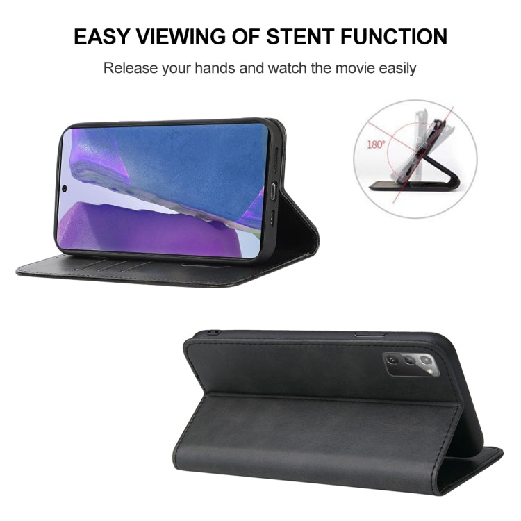 For Samsung Galaxy Note20 Magnetic Closure Leather Phone Case