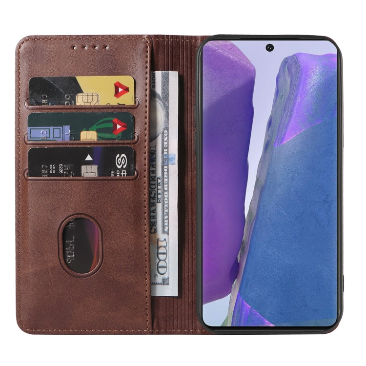 For Samsung Galaxy Note20 Magnetic Closure Leather Phone Case