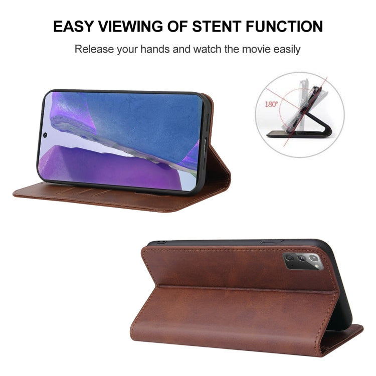 For Samsung Galaxy Note20 Magnetic Closure Leather Phone Case