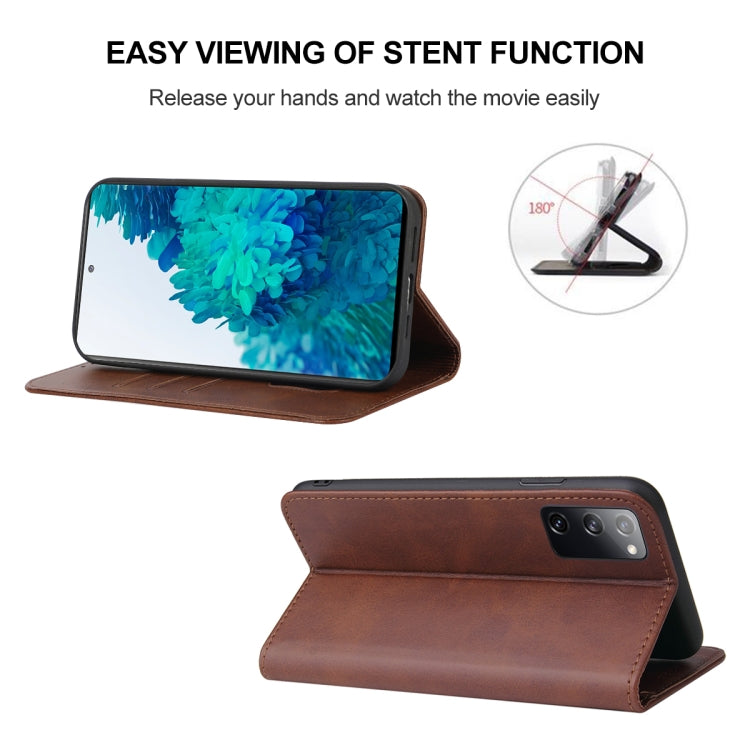 For Samsung Galaxy S20 FE 5G / S20 FE / S20 Lite /  S20 FE 2022 Magnetic Closure Leather Phone Case