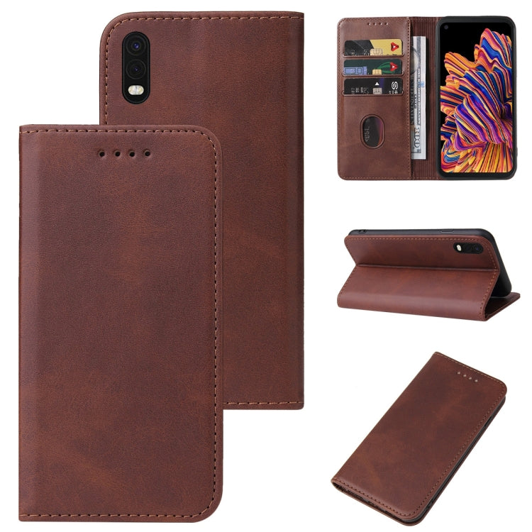 For Samsung Galaxy Xcover Pro Magnetic Closure Leather Phone Case