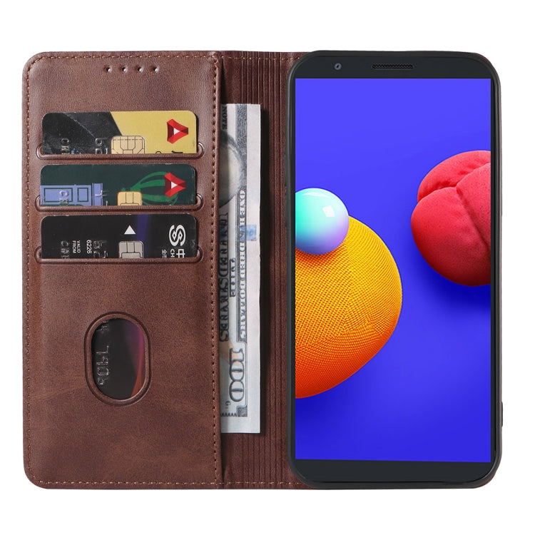 For Samsung Galaxy A01 Core / M01 Core Magnetic Closure Leather Phone Case
