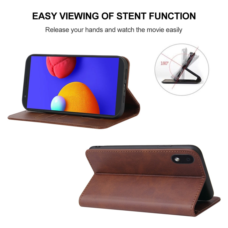 For Samsung Galaxy A01 Core / M01 Core Magnetic Closure Leather Phone Case