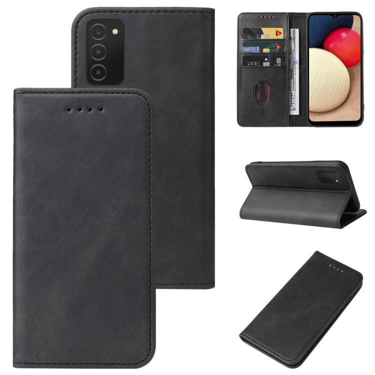 For Samsung Galaxy A02s US / M02s / A03s 164mm Magnetic Closure Leather Phone Case