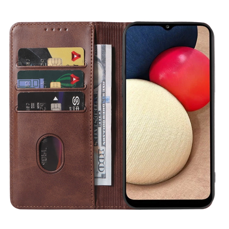 For Samsung Galaxy A02s US / M02s / A03s 164mm Magnetic Closure Leather Phone Case