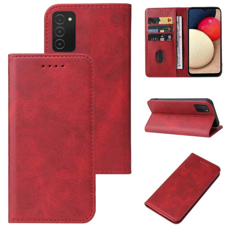 For Samsung Galaxy A02s US / M02s / A03s 164mm Magnetic Closure Leather Phone Case