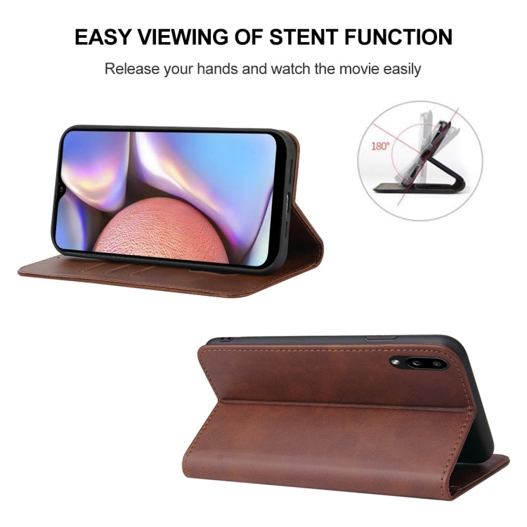For Samsung Galaxy A10s / M01s Magnetic Closure Leather Phone Case