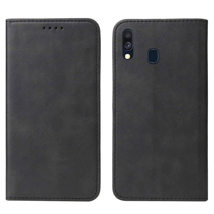 For Samsung Galaxy A40 Magnetic Closure Leather Phone Case