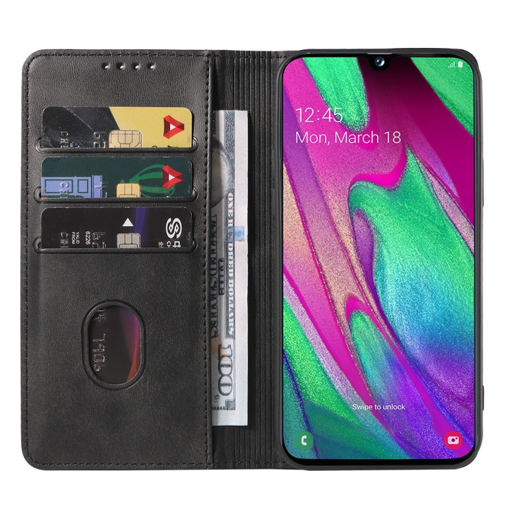 For Samsung Galaxy A40 Magnetic Closure Leather Phone Case