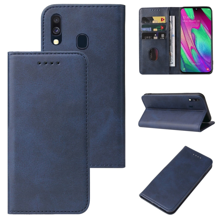 For Samsung Galaxy A40 Magnetic Closure Leather Phone Case